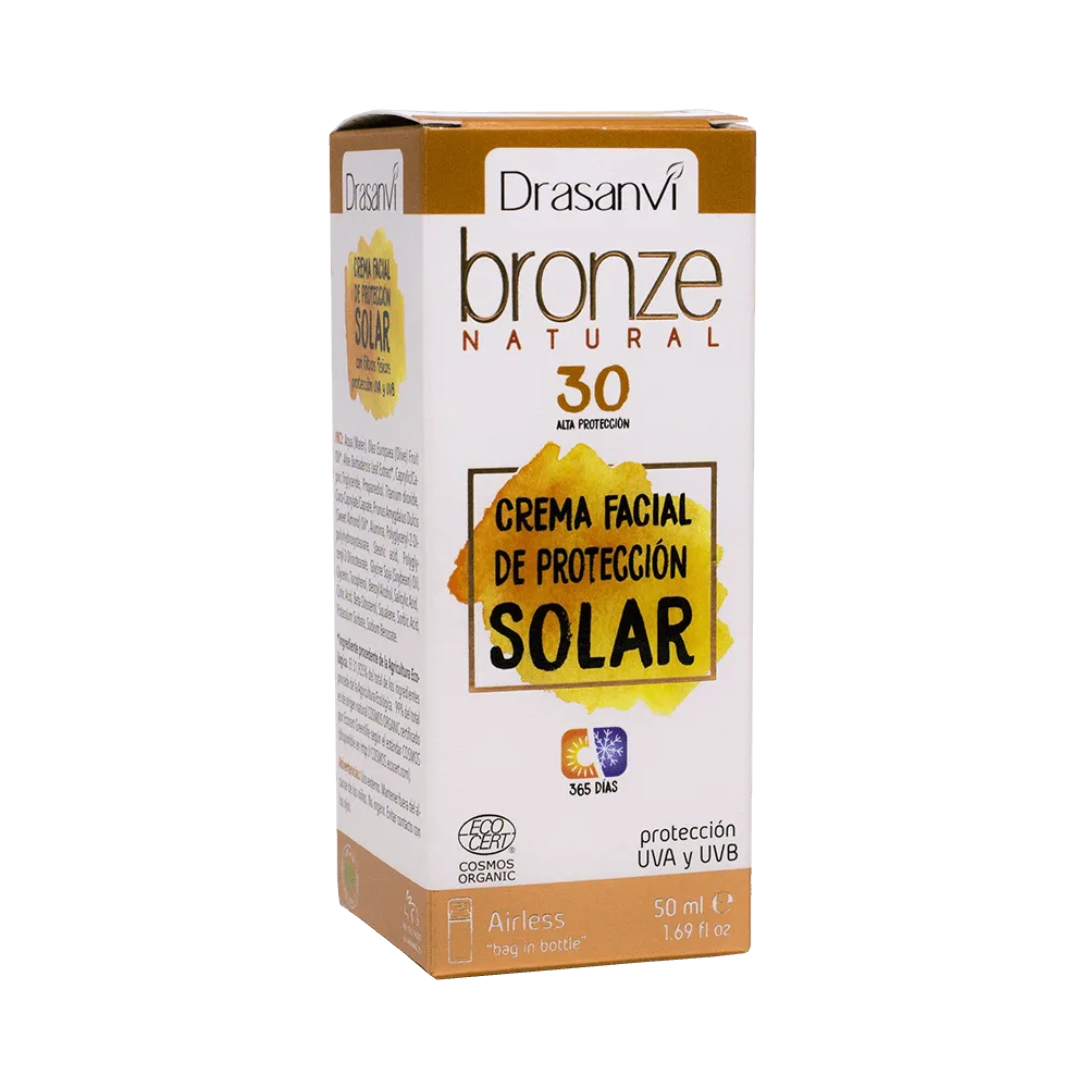 Sun Protection Face Cream SPF50 Ecocert BIO 50 ml Bronze Drasanvi