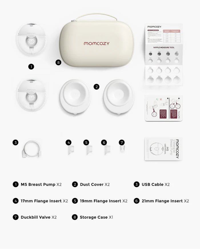 Momcozy M5Pompë Gjiri Portative dhe pa Duar, në Version Teke dhe Dyshe