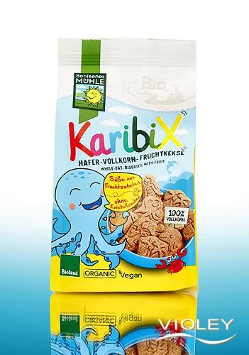 Bohlsener Mühle -Karibix Organic Whole Oat Biscuits with Fruit, 125 g