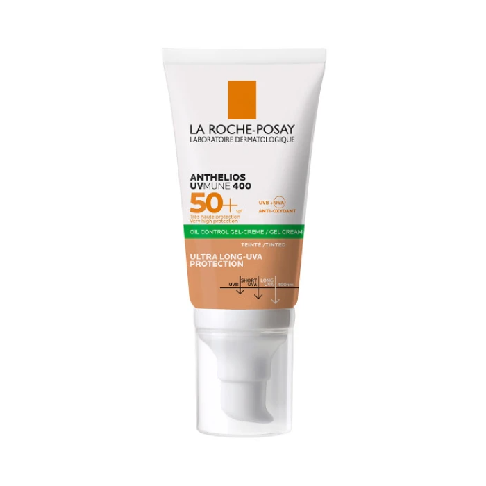 La Roche Posay -Anthelios Uvmune 400 Oil Control Gel Cream SPF50+ 50ml Face Sunscreen For Oily Skin With Color