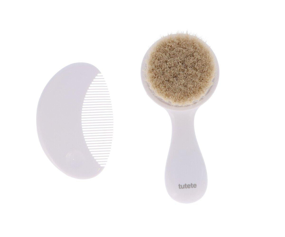 Tutete White Comb & Brush Set