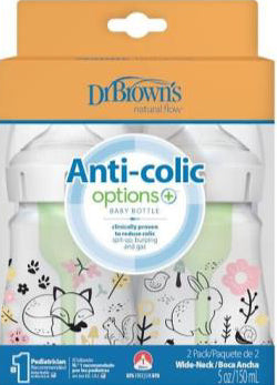 Shishe Anti-Colic Options+ me dizajn pylli, 150 ml, 2 copë