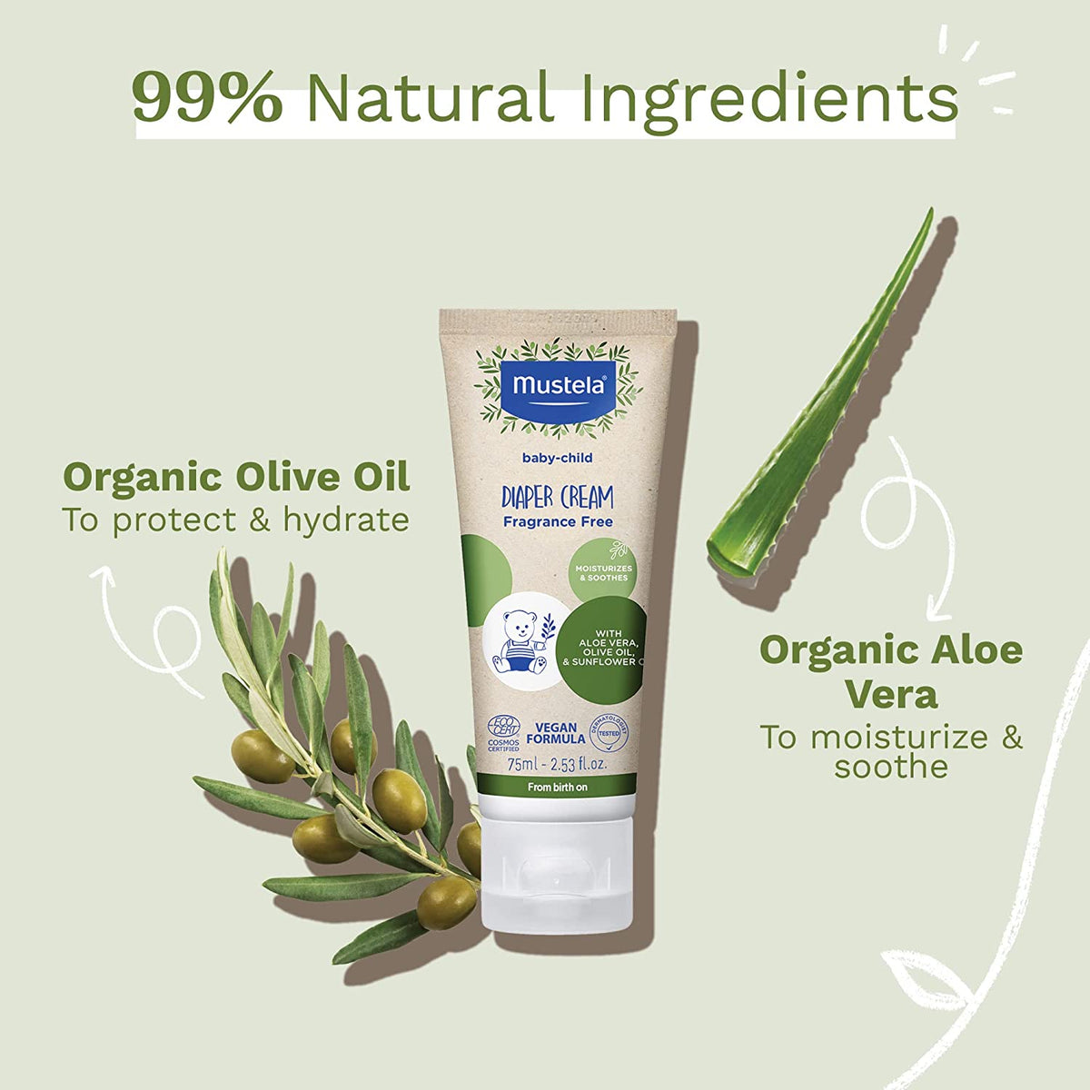 Mustela- Krem organikpër pelena