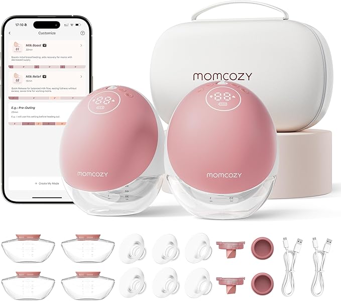 Momcozy M9 Pompë Gjiri Portative dhe pa Duar, Model i Avancuar (Dyshe)