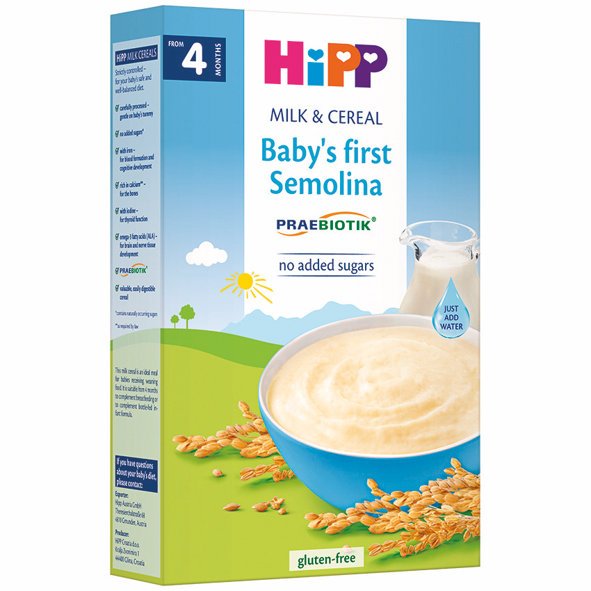 HiPP Bio – Pure me Qumësht dhe Drithëra(nga 4 muajsh e sipër)