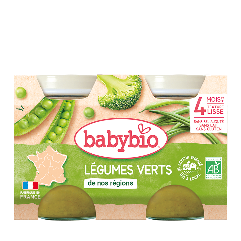 Babybio Garden Vegetables Jar Organic+4months 2x130gr