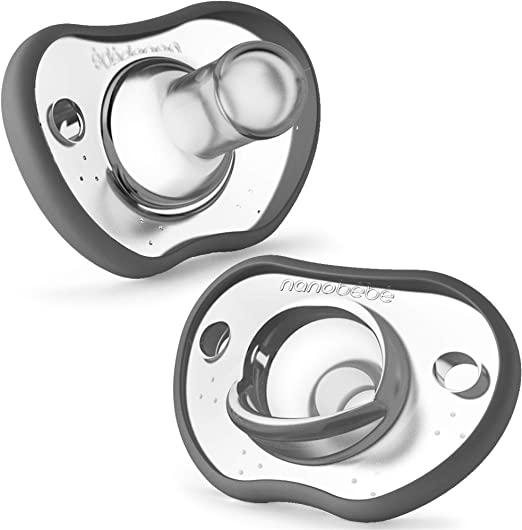 Nanobebe-Flexy Soothers extra soft teat 0-3m ,2cope Grey