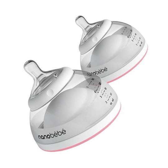 Nanobebe - breastmilk bottles 0m+ 150ml roze , 2cope