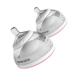 Nanobebe - breastmilk bottles 0m+ 150ml roze , 2cope