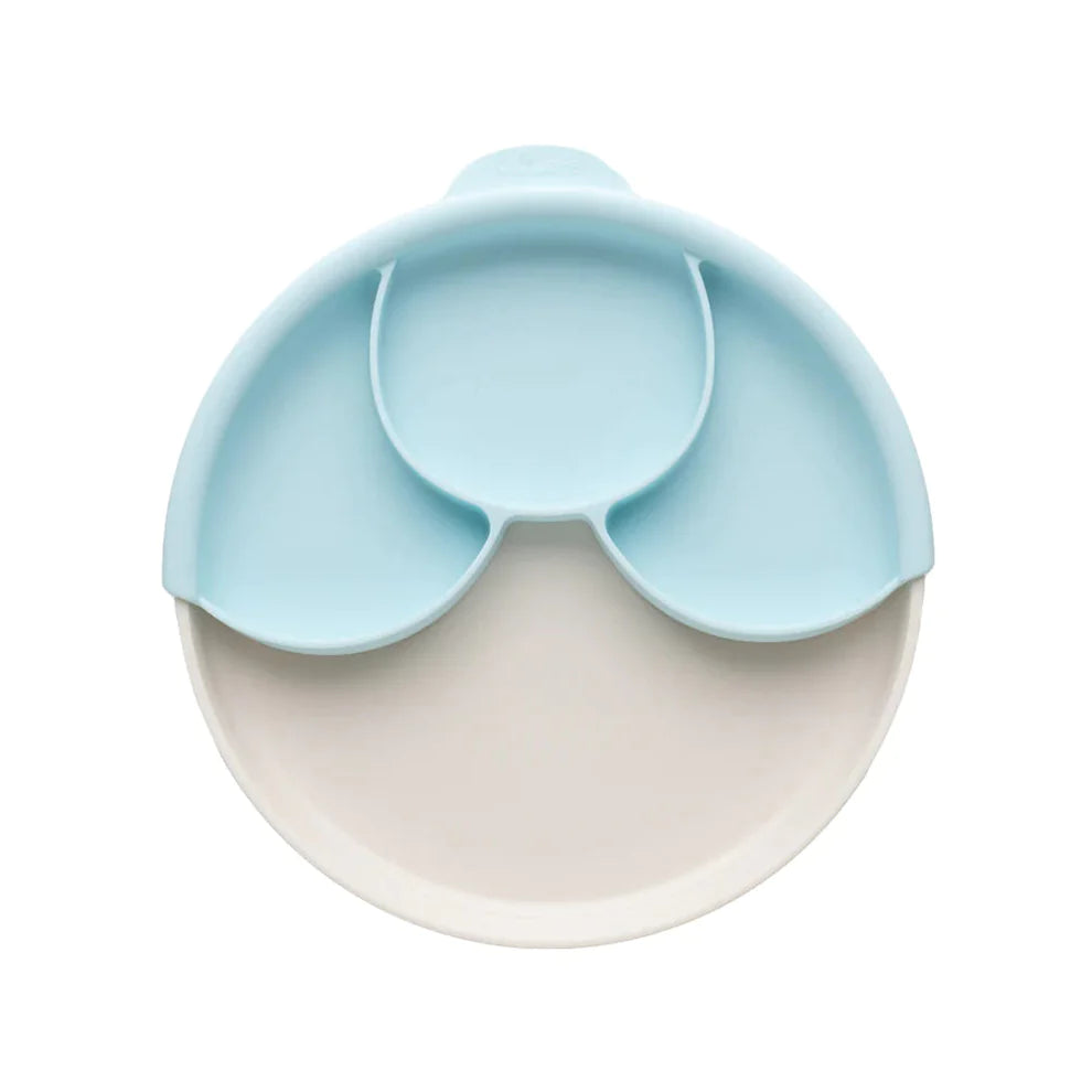 Seti "Healthy Meal" (Vakt i shëndetshëm) - Pjata me ndarje (Vanilla/Aqua) Miniware