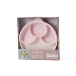 Seti "Healthy Meal" (Vakt i shëndetshëm) - Pjata me ndarje (Vanilla/Cotton Candy) Miniware