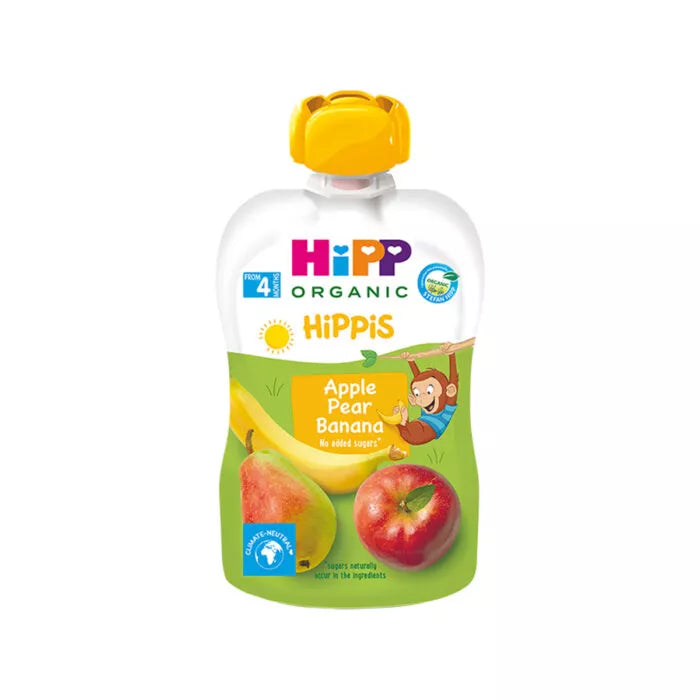 Hipp – HiPPiS mollë, dardhë, banane(4m+)