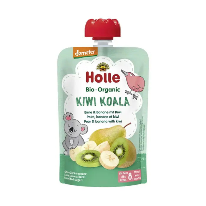 Holle – Kiwi Koala Pure frutash dardhë, banane dhe kivi (8m+)