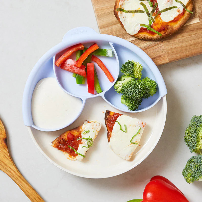 Seti "Healthy Meal" (Vakt i shëndetshëm) - Pjata me ndarje (Vanilla/Aqua) Miniware