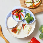 Seti "Healthy Meal" (Vakt i shëndetshëm) - Pjata me ndarje (Vanilla/Aqua) Miniware