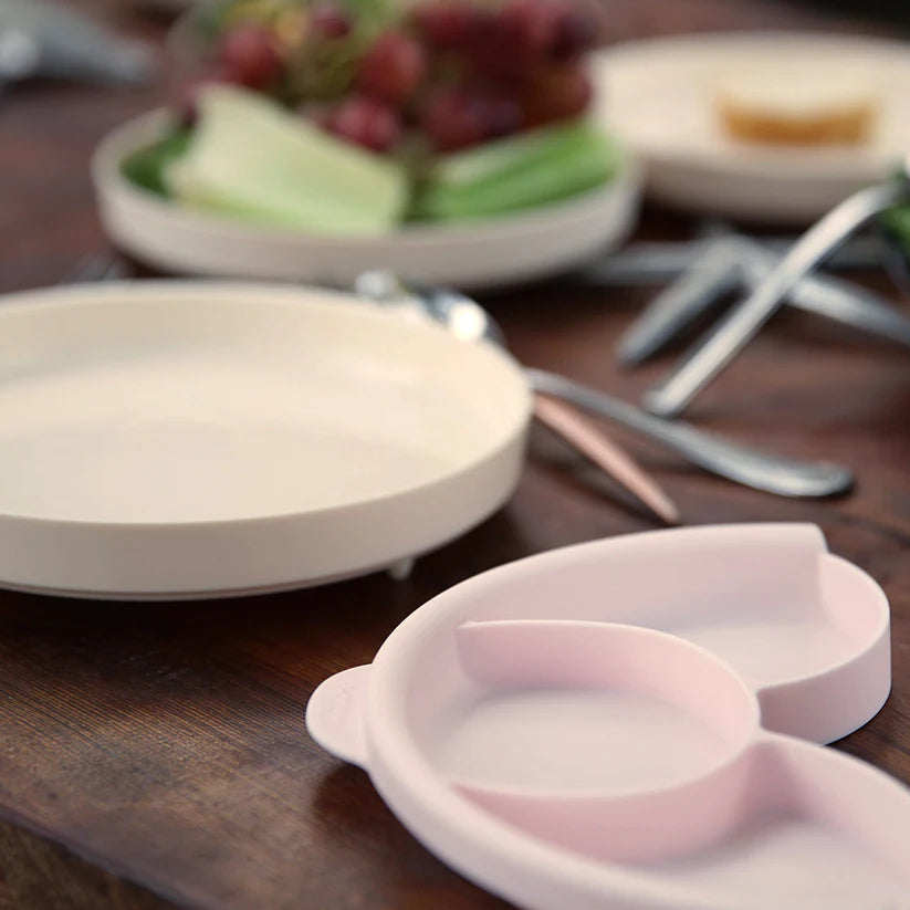 Seti "Healthy Meal" (Vakt i shëndetshëm) - Pjata me ndarje (Vanilla/Peach) Miniware