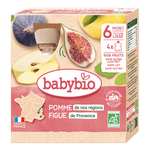 Babybio Apple & Fig Pouch +6 months 4x90gr