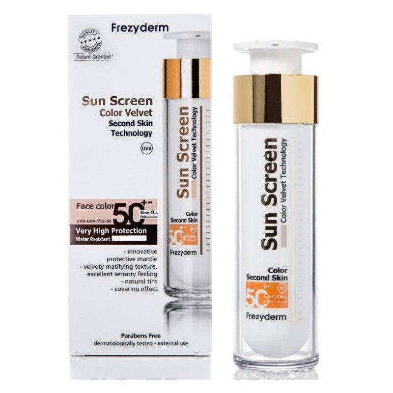 Frezy Derm- SUN SCREEN COLOR VELVET FACE CREAM SPF 50+