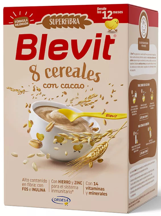 Blevit Superfibra 8 Drithëra me Kakao (që nga 12 muajsh)