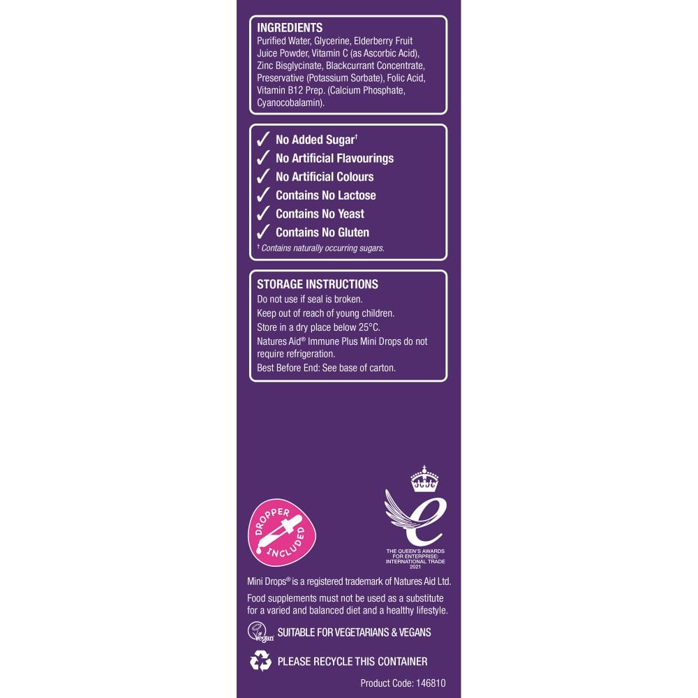 Natures Aid - Mini Drops Immune Plus