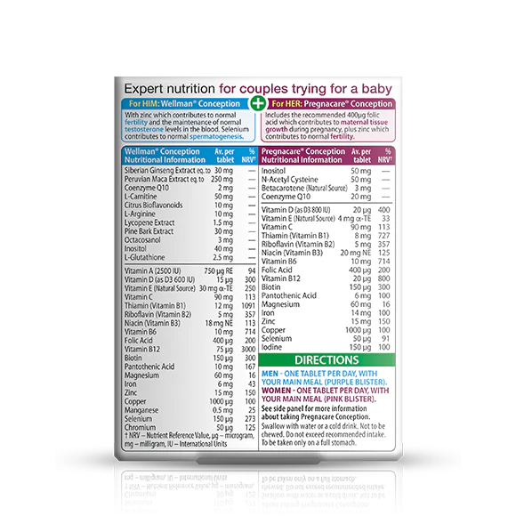 Vitabiotics – Pregnacare Him &amp; Her Conception
