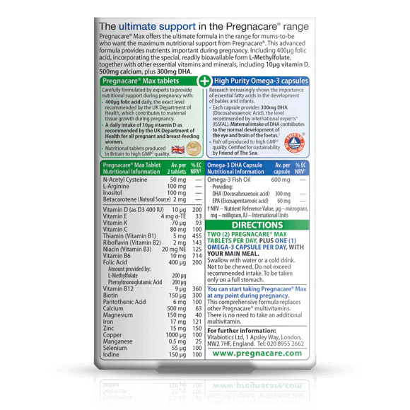 Vitabiotics – Pregnacare MAX